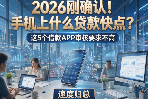 2026刚确认!手机上什么贷款快点?这5个借款APP审核要求不高,速度归总