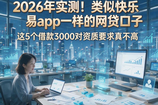 2026年实测！类似快乐易app一样的网贷口子，这5个借款3000对资质要求真不高