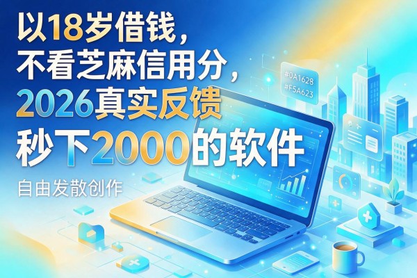 18岁借钱不看芝麻信用分，2026真实反馈这几款秒下2000的软件