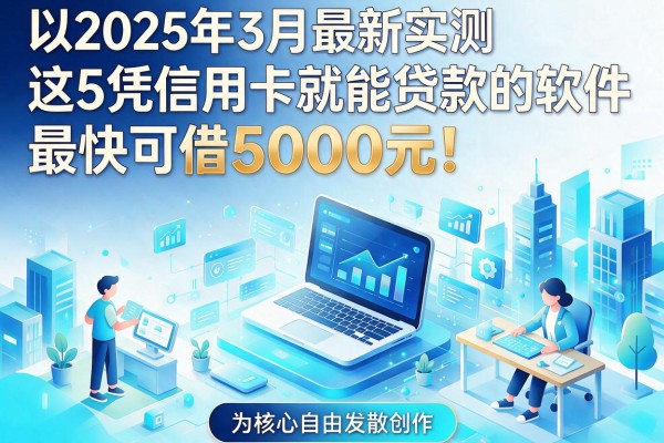 2025年3月最新实测:这5个凭信用卡就能贷款的软件,最快可借5000元!