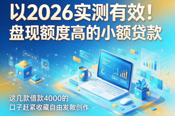 2026实测有效!盘点额度高的小额贷款,这几款借款4000的口子赶紧收藏