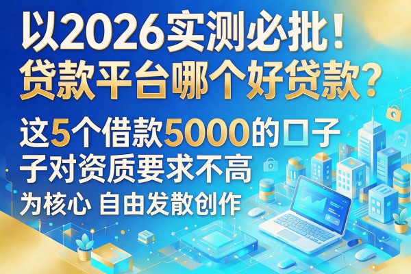 2026实测必批!贷款平台哪个好贷款?这5个借款5000的口子对资质要求不高