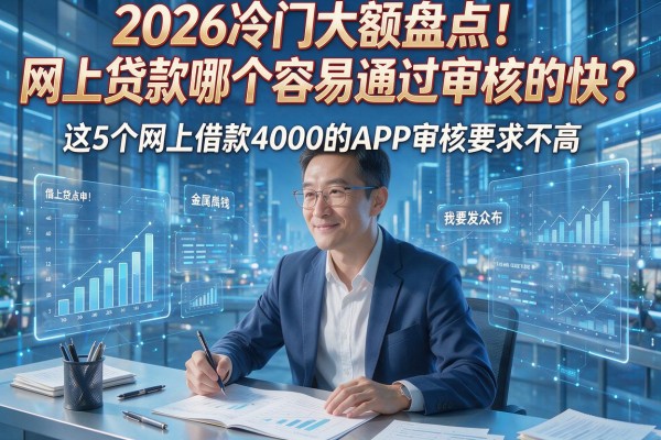 2026冷门大额盘点！网上贷款哪个容易通过审核的快？这5个网上借款4000的APP审核要求不高