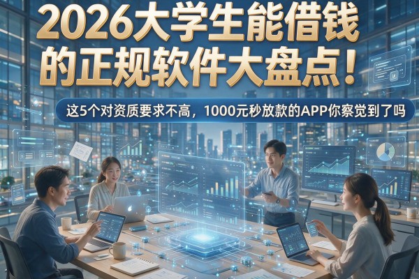 2026大学生能借钱的正规软件大盘点！这5个对资质要求不高、1000元秒放款的APP你察觉到了吗