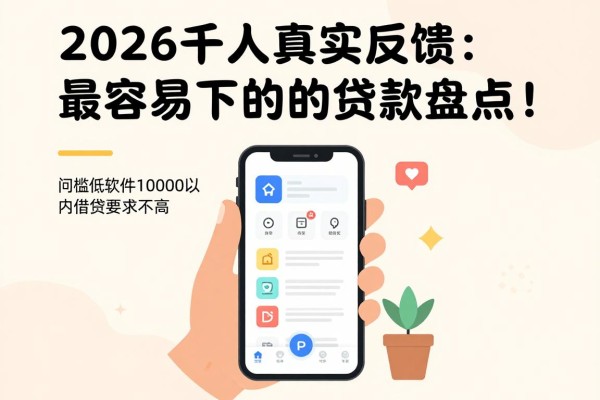 2026千人真实反馈：最容易下来的贷款盘点！这5个软件10000以内借款要求不高