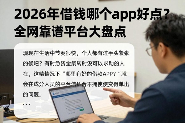 2026年借钱哪个app好点?全网靠谱平台大盘点,看完秒懂!