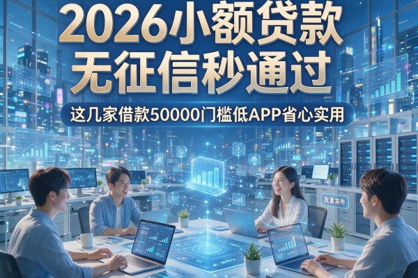 2026小额贷款无征信秒通过，这几家借款50000门槛低APP省心实用