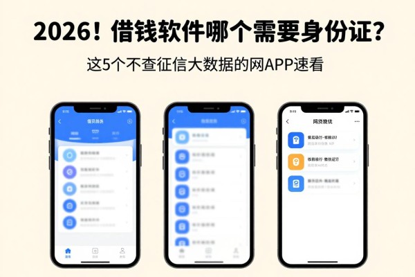 2026实测！借钱软件哪个不需要身份证？这5个不查征信大数据的网贷APP速看