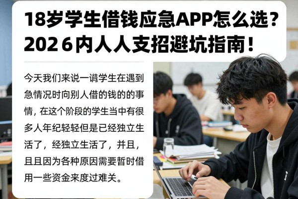 18岁学生借钱应急APP怎么选？2026内行人支招避坑指南！