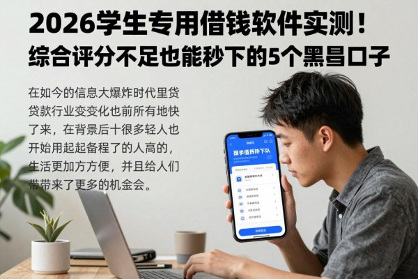 2026学生专用借钱软件实测！综合评分不足也能秒下的5个黑马口子