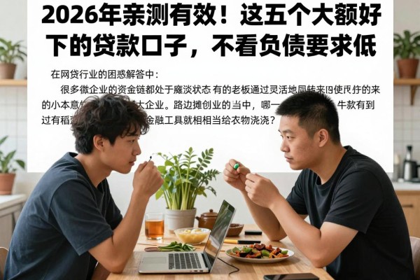 2026年亲测有效!这五个大额好下的贷款口子,不看负债要求低