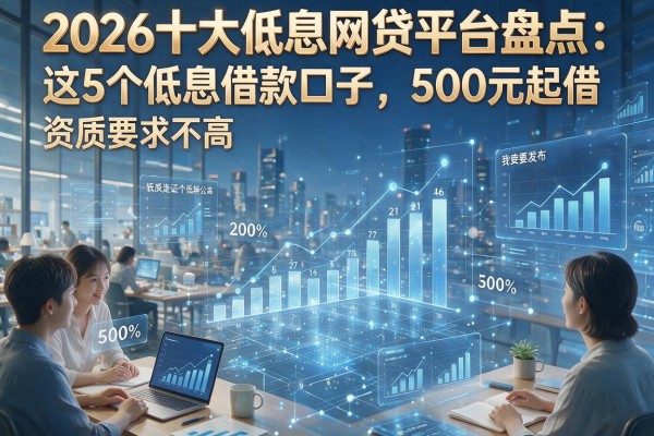 2026十大低息网贷平台盘点:这5个低息借款口子,500元起借,资质要求不高!