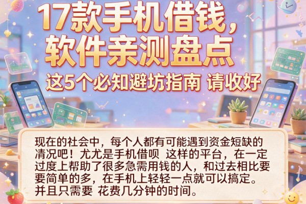 17款手机借钱软件亲测盘点，这5个必知避坑指南请收好