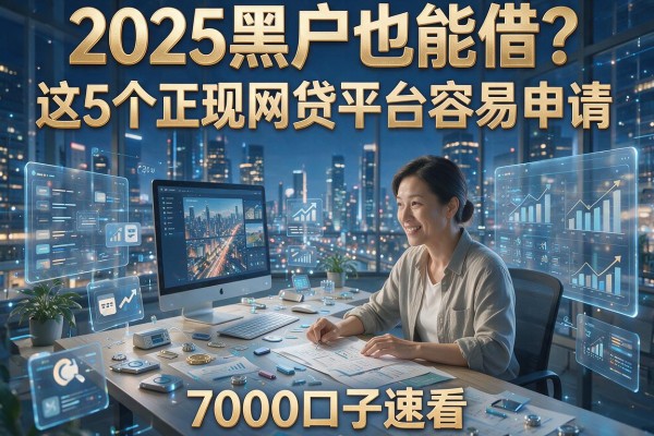 2025黑户也能借?这5个正规网贷平台容易申请,7000口子速看!