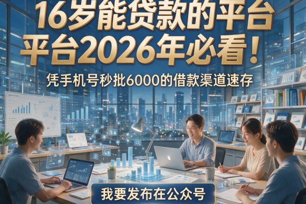 16岁能贷款的平台2026年必看！凭手机号秒批6000的借款渠道速存