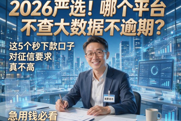2026严选!哪个平台不查大数据不逾期?这5个秒下款口子对征信要求真不高,急用钱必看