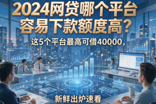 2024网贷哪个平台容易下款额度高？这5个平台最高可借40000，新鲜出炉速看！