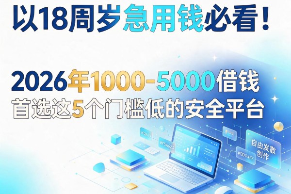 18周岁急用钱必看!2026年1000-5000借钱首选这5个门槛低的安全平台