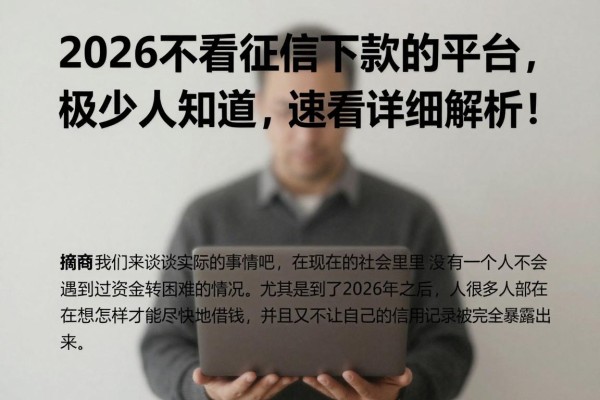 2026不看征信下款的平台极少人知道,速看详细解析!