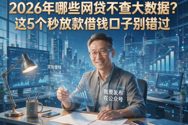 2026年哪些网贷不查大数据？这5个秒放款借钱口子别错过！