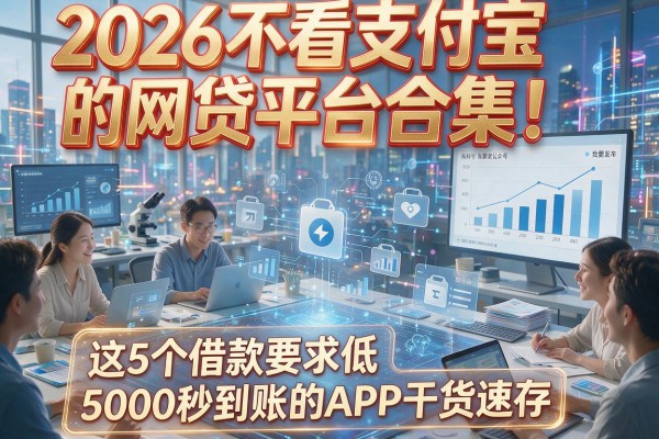 2026不看支付宝的网贷平台合集!这5个借款要求低、5000秒到账的APP干货速存!