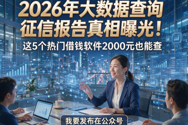 2026年大数据查询征信报告真相曝光！这5个热门借钱软件2000元也能查