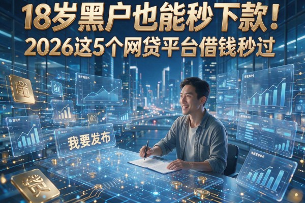 18岁黑户也能秒下款!2026这5个网贷平台借钱秒过