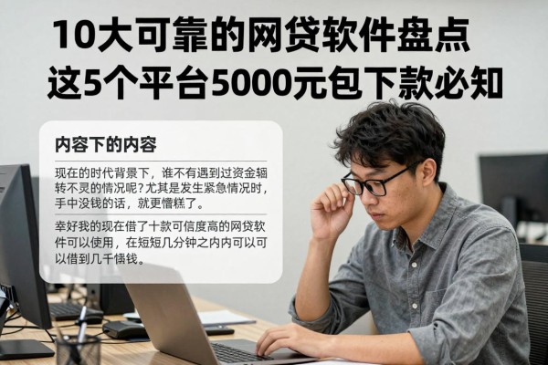 10大可靠的网贷软件盘点,这5个平台5000元包下款必知