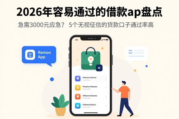 2026年容易通过的借款app盘点！急需3000元应急？这5个无视征信的贷款口子通过率高