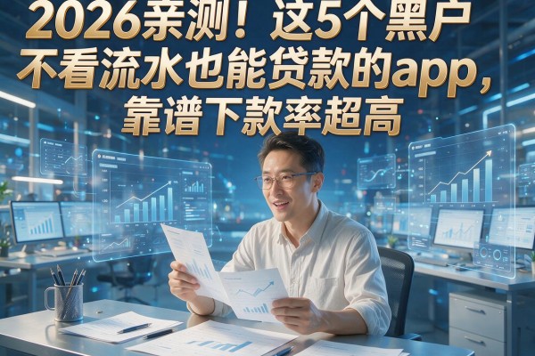 2026亲测！这5个黑户不看流水也能贷款的app，靠谱下款率超高！