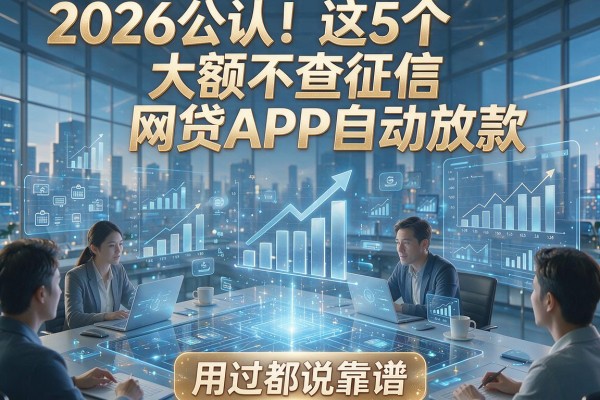 2026公认!这5个大额不查征信网贷APP自动放款,用过都说靠谱