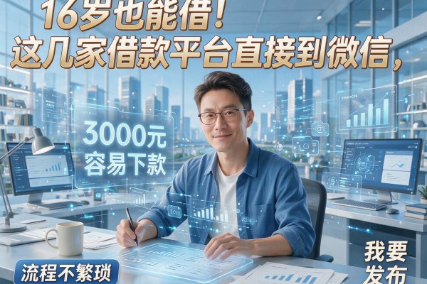 16岁也能借！这几家借款平台直接到微信，3000元容易下款、流程不繁琐