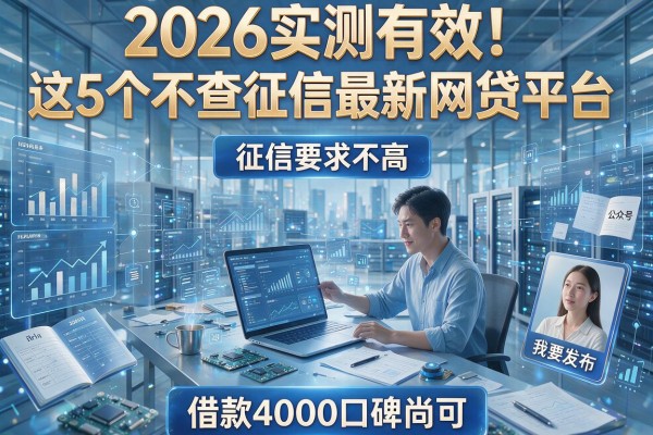 2026实测有效!这5个不查征信最新网贷平台,征信要求不高,借款4000口碑尚可