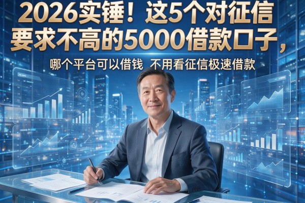 2026实锤！这5个对征信要求不高的5000借款口子，哪个平台可以借钱不用看征信极速借款？
