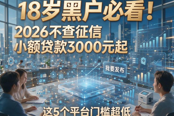 18岁黑户必看！2026不查征信小额贷款3000元起，这5个平台门槛超低