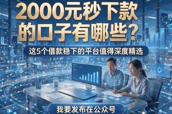 2000元秒下款的口子有哪些?这5个借款稳下的平台值得深度精选