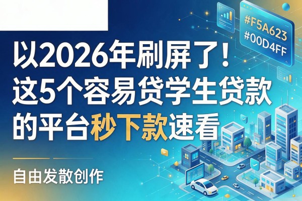 2026年刷屏了!这5个容易贷学生贷款的平台秒下款速看