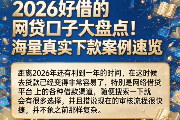 2026好借的网贷口子大盘点！海量真实下款案例速览