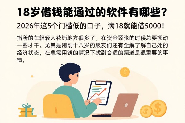 18岁借钱能通过的软件有哪些？2026年这5个门槛低的口子，满18就能借5000！