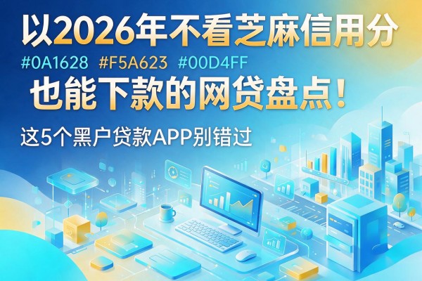 2026年不看芝麻信用分也能下款的网贷盘点！这5个黑户贷款APP别错过