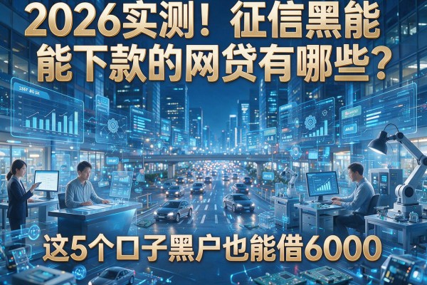 2026实测！征信黑能下款的网贷有哪些？这5个口子黑户也能借6000