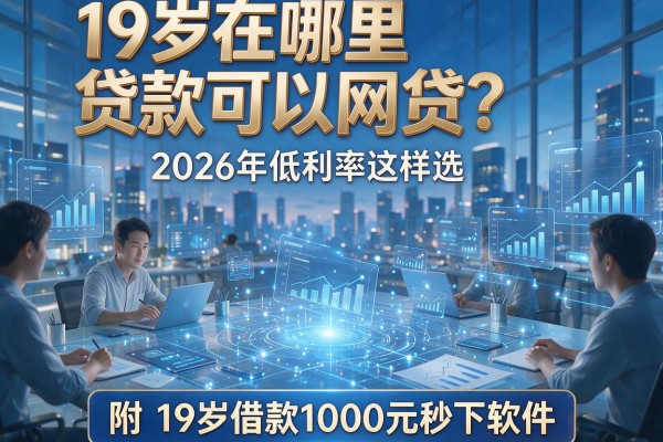 19岁在哪里贷款可以网贷？2026年低利率这样选，附5个19岁借款1000元秒下软件