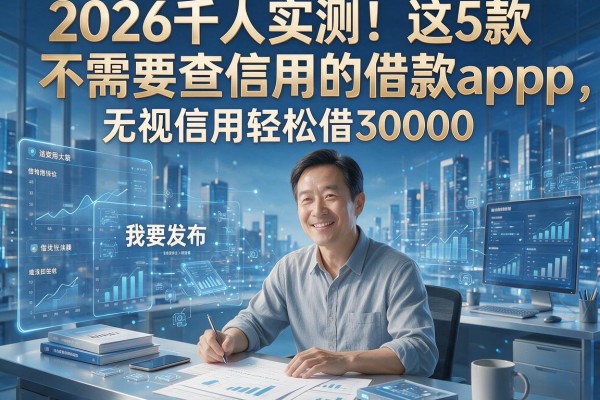 2026千人实测！这5款不需要查信用的借款app，无视信用轻松借30000