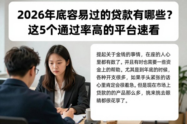 2026年底容易过的贷款有哪些？这5个通过率高的平台速看！