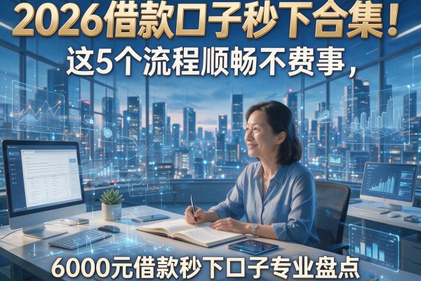 2026借款口子秒下合集！这5个流程顺畅不费事，6000元借款秒下口子专业盘点