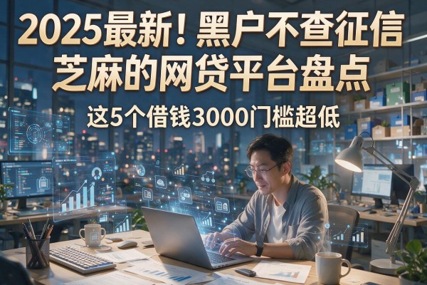 2025最新！黑户不查征信、芝麻的网贷平台盘点，这5个借钱3000门槛超低