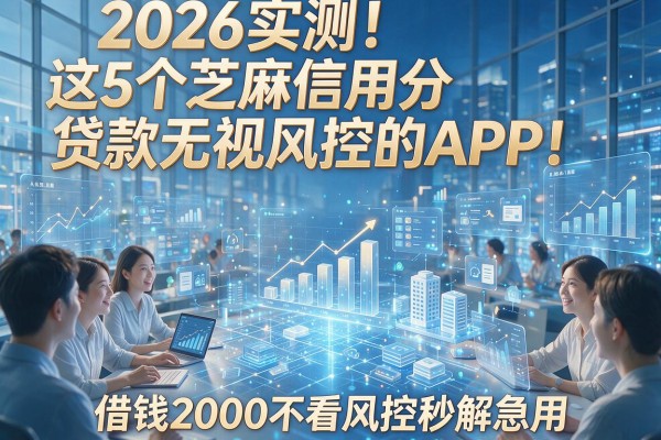 2026实测！这5个芝麻信用分贷款无视风控的APP，借钱2000不看风控秒解急用