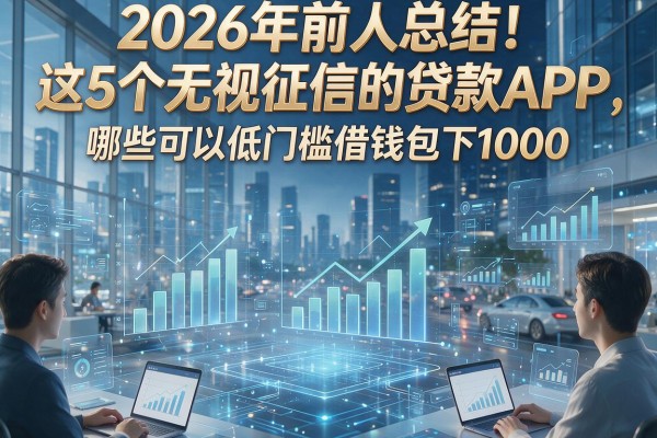 2026年前人总结!这5个无视征信的贷款APP,哪些可以低门槛借钱包下1000?