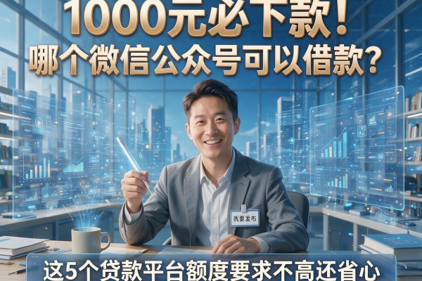 1000元必下款!哪个微信公众号可以借款?这5个贷款平台额度要求不高还省心