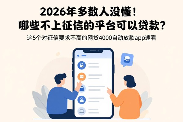 2026年多数人没懂!哪些不上征信的平台可以贷款?这5个对征信要求不高的网贷4000自动放款app速看